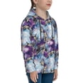 thumbnail image 3 of Haiem Purple Marble Texture Pattern Boys Hoodie, Youth Pullover Hooded Sweatshirt, Kangaroo Pocket Hoodie for Kids Girls -X-Large, 3 of 6