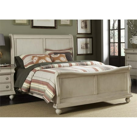 Liberty Furniture Rustic Traditions Ii Queen Sleigh Bed In White