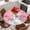 Pink, variant on Navy Blue Christmas Round Tablecloth, Fitted Table Cover with Elastic for 36"-44" Round Tables, Snowman Xmas Snowflake Ball Winter Table Cloth Outdoor Indoor Dinning Party Waterproof Tablecloths