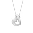 thumbnail image 2 of JewelersClub Accent White Diamond Sterling Silver Heart Pendant, 2 of 4