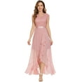 thumbnail image 4 of Vestido de cóctel elegante con escote en V para mujer, vestido de dama de honor, 4 of 6