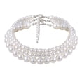 thumbnail image 1 of PVCS Collier de Perles Romantique en Alliage de Métal Incrusté de Bijoux pour Femme, 1 of 8