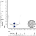 thumbnail image 2 of Gem Stone King 925 Sterling Silver Blue Created Sapphire and White Created Sapphire 2 Heart Women's Infinity Pendant Necklace for Women (1.13 Cttw, Heart 5MM, with 18 inch Silver Chain), 2 of 4