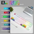 thumbnail image 5 of AJAZZ K870T Bluetooth Wireless Dual Mode 87-Key Mechanical Keyboard RGB Lighting Tea Switch White, 5 of 8