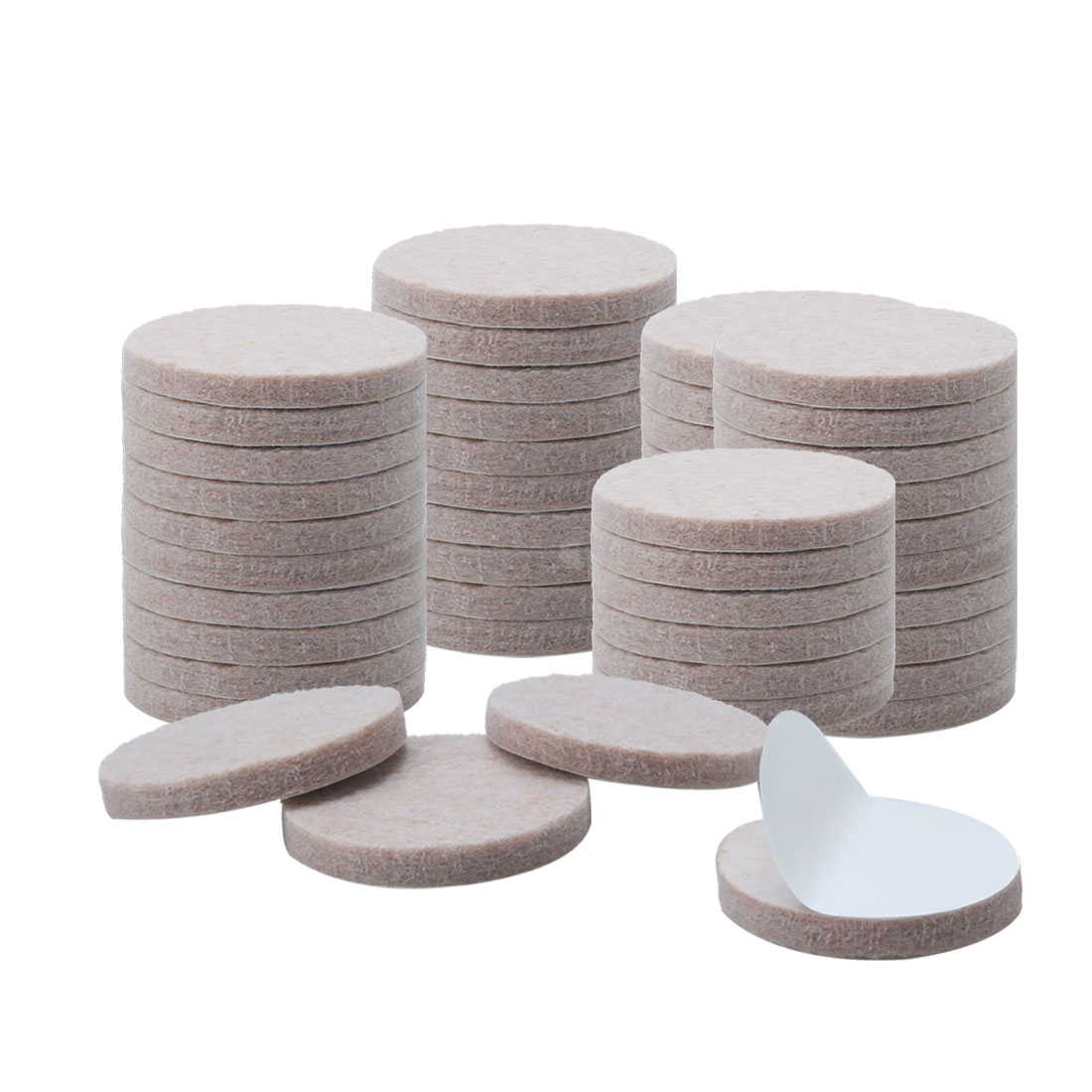 50pcs Felt Furniture Pads Round 1 1/4" Floor Protector for Stool Legs Feet
