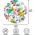 thumbnail image 4 of Color Music Notes Round Placemats Washable Placemats Non-Slip Heat-Resistant Table Place Mats for Dining Kitchen Holiday Party Table Decoration 15.4"-6PCS Table Mat, 4 of 7