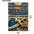 thumbnail image 3 of FMSHPON Starfish Rope Clipboard Hardboard Wood Nursing Clip Board and Pull for Standard A4 Letter 13x9 inches, 3 of 8