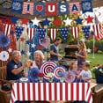 thumbnail image 3 of Tumao 4th of July Decorations American Flag Backdrop Streamers Patriotic Hanging Banner Patriotic Decorations 4th of July Party Supplies for Independence Day, Memorial Day, 3 of 6