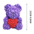 thumbnail image 3 of Faux Rose Bear – Handmade Artificial Flower Bear with Gift Box, Romantic Preserved Rose Teddy for Valentine's Day, Anniversary & Home Decor, 3 of 6