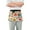 Colorful Flower with Plant, variant on Cool Rabbit and Sunglasses Server Apron with 3 Pockets Waterproof Waitress Waist Short Apron for Man Woman 12 Inches