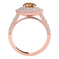 thumbnail image 2 of Mauli Jewels Rings for Women 1.85 Carat Diamond And Moragnite Ring 4-prong 14k Rose Gold, 2 of 6