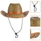 thumbnail image 2 of Sombrero de playa de paja para hombre, sombrero de ala ancha para hombre, sombrero de playa con visera, sombrero de playa de verano, decoración, 2 of 8