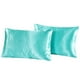 thumbnail image 1 of Funda de almohada de satén suave y sedoso 100% poliéster, ideal para cabello y piel con cremallera (51 * 76 cm * 2 piezas), 1 of 8