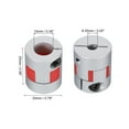 thumbnail image 2 of Uxcell Shaft Coupling 6.35mm to 10mm Bore L25xD20 Flexible Coupler for 3D Printer CNC Machine Pack of 2, 2 of 4