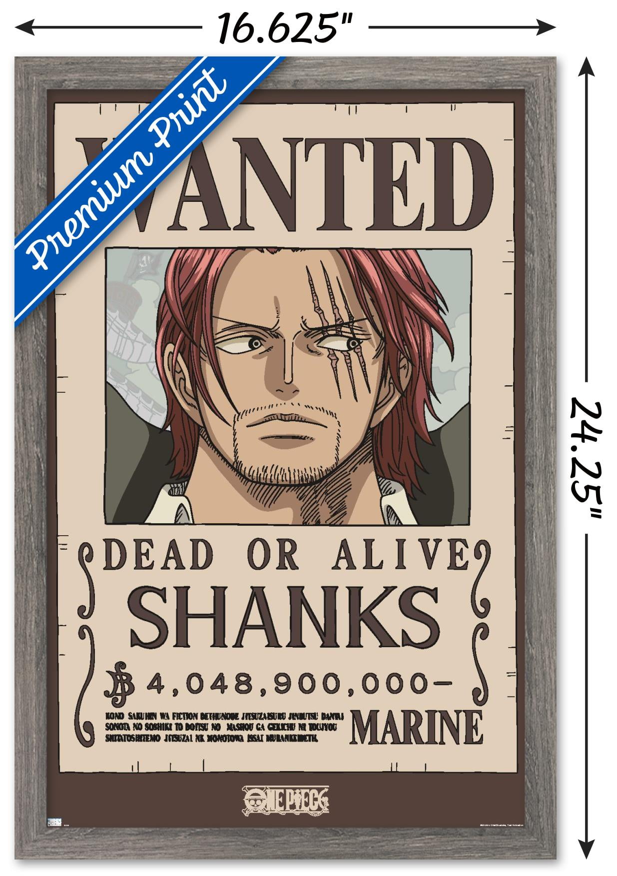 One Piece - Shanks Wanted Poster Wall Poster, 22.375