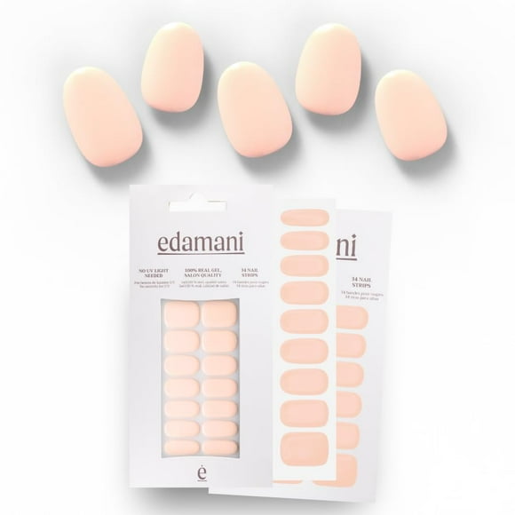 Tiras de gel para uñas edamani, totalmente curadas, instantáneas, 100% auténticas