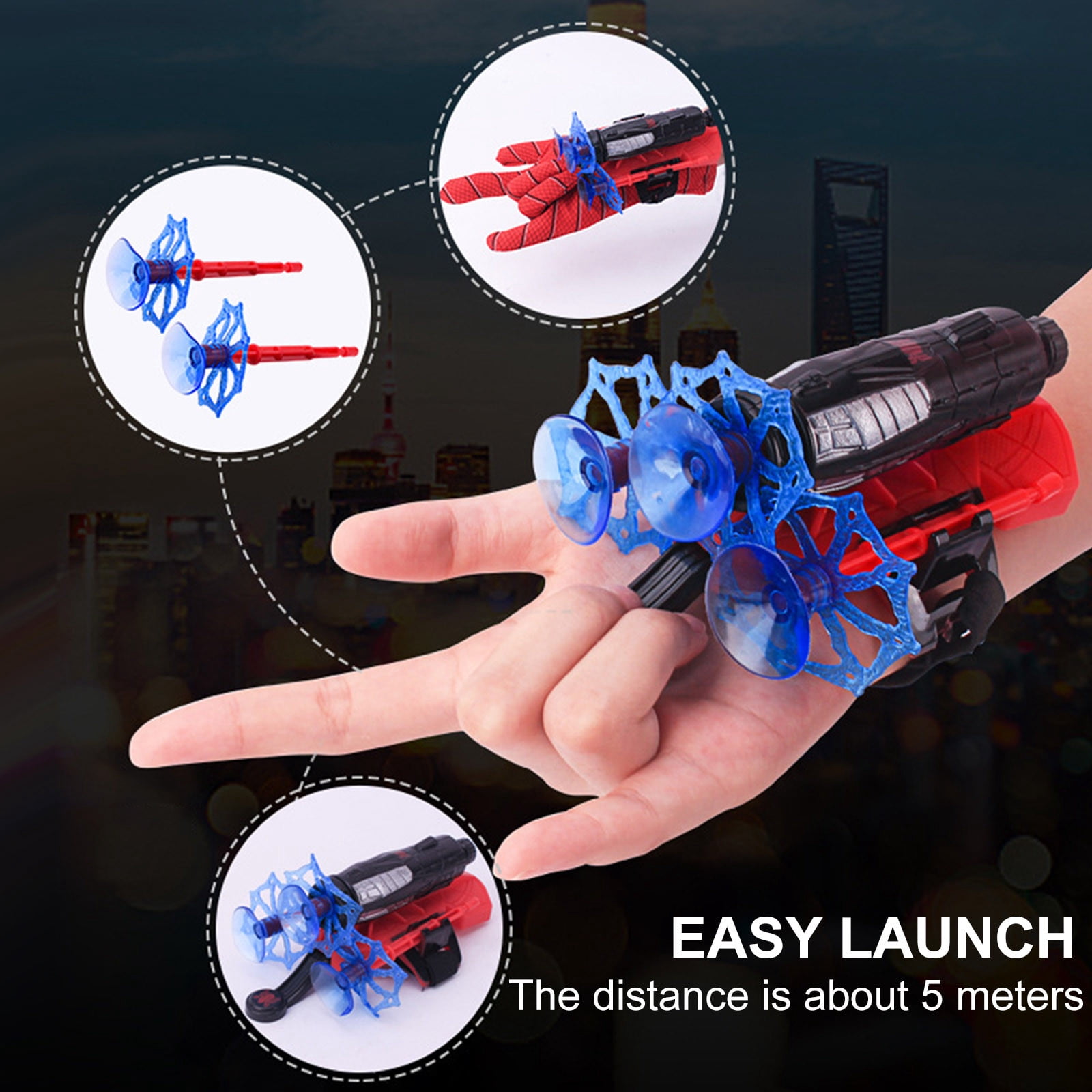 Coerni Children's Plastic Cosplay Glove Transmitter Gloves Launcher Wrist Toy Set Great Gift