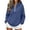 Dark blue, variant on Sweatshirt for Women 2026 Women Half Turtleneck Full Zip Oversized Long Sleeve Hooded Jacket, Fall Winter Warm Sweatshirt With Side Pockets