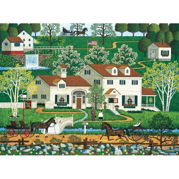 300 Pieces Jigsaw Puzzles for Adults Teens Charles Wysocki Gingernut Valley Fun Game Props Educational Toys Decompressing Intellectual Puzzles Gift for Easter Hallowen Christmas Birthday