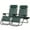 Lounge Chair Dark Green, variant on Set Of 2 Zero Gravity Relaxing Lounge Chair Foldable Patio Chair Stackable Chair