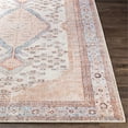 thumbnail image 3 of Surya Amelie AML-2326 94x122" Rectangle Chenille Rug in Coral Orange/Aqua, 3 of 8
