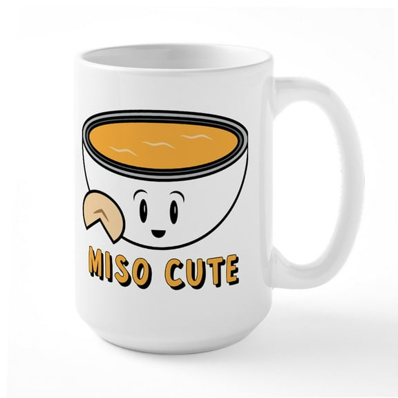 CafePress - Miso Cute - 15 oz Ceramic Large White Novelty Mug