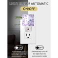 thumbnail image 2 of Night Lights Auto Sensor Lavender Floral Plug-in LED Nightlights Lamp Dusk to Dawn for Living Room, Bedroom, Bathroom, Stairways Wall Decor, Butterfly Wisteria Flower Purple Plaid Night Light, 2 of 9