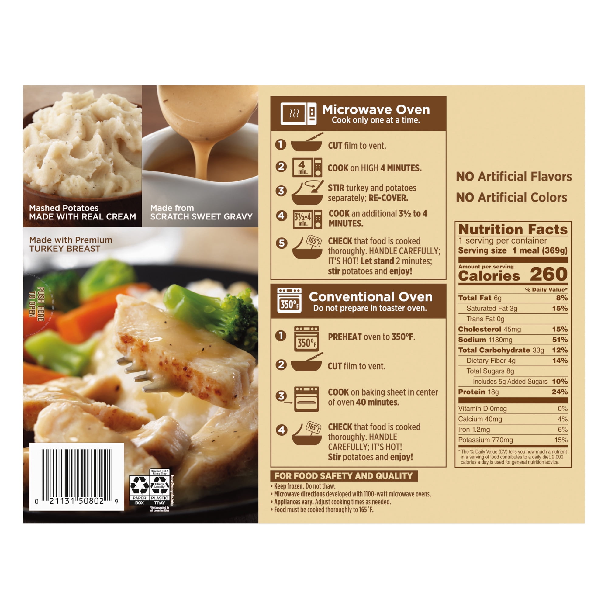 Marie Callender’s Honey Roasted Turkey Breast, Frozen Meal, 13 oz.