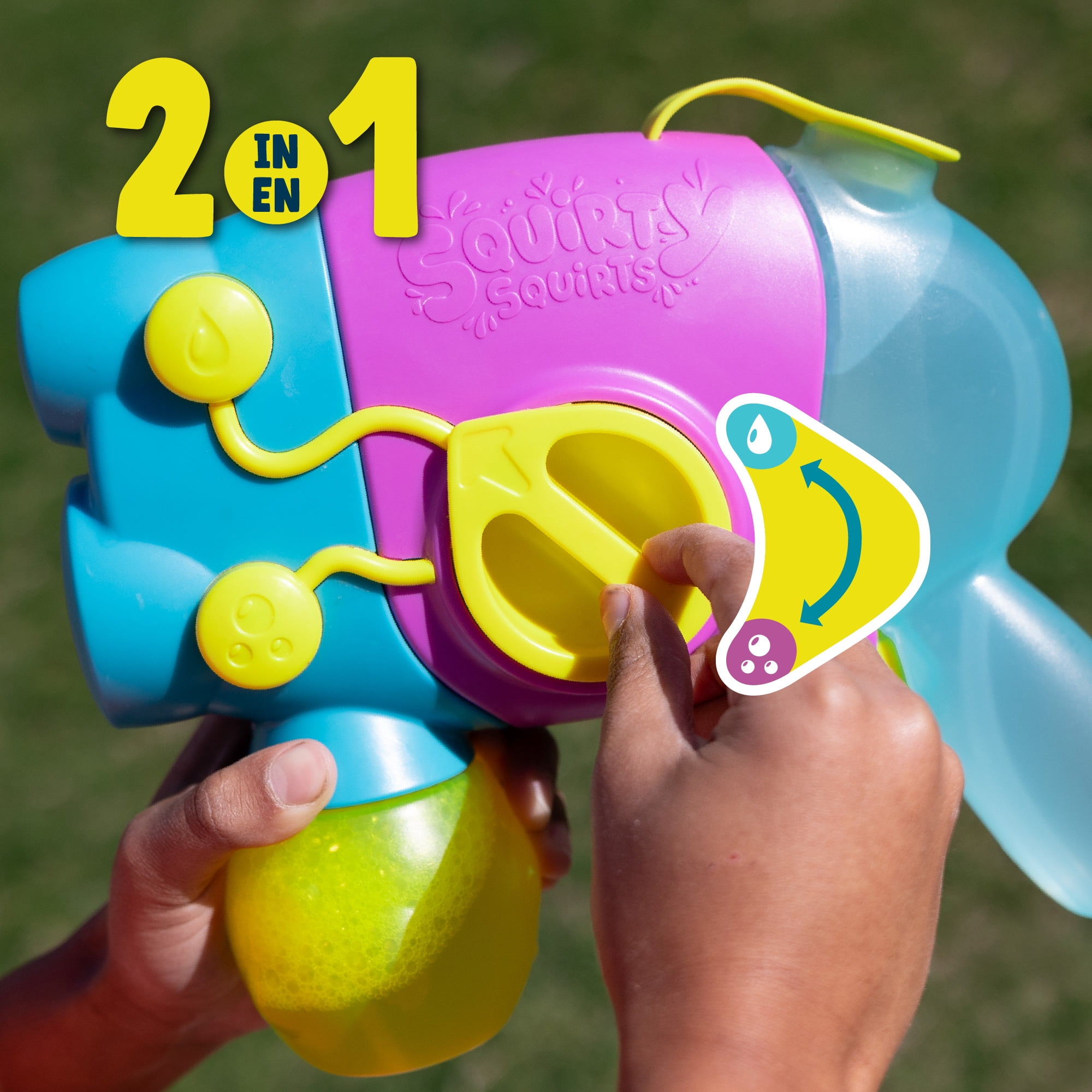 Chuckle & Roar 2-in-1 Bubble & Water Electric Blaster for Children Ages 3+, by Buffalo Games