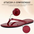 thumbnail image 4 of Flip Flops for Women Thong Flat Sandals Lightweight Minimalist Non-Slip Memory Foam Sole Open Toe Casual Vacation Daily Essentials Classic Beach Slippers, 4 of 7