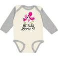 thumbnail image 3 of Inktastic My Papa Loves me with Two Flamingos Boys or Girls Long Sleeve Baby Bodysuit, 3 of 5
