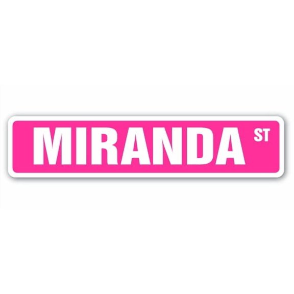 MIRANDA Street Sign Childrens Name Room Sign | Indoor/Outdoor |  18" Wide