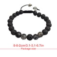 thumbnail image 3 of Bracelets Assortis Mode Réglable Noir Mat Roches Diffuseur Bracelet Perles de Prière Femmes Accessoires Cadeaux pour Hommes Ita Creen, 3 of 6