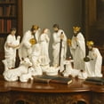 thumbnail image 4 of Christmas Nativity Figurines Resins Nativity Scene Statue with Stable Holy Family Statue Table Centerpieces Home Decors, 4 of 9