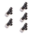 thumbnail image 1 of 5pcs Acoplamiento para Manguera Neumáticos Conectores de 37mm x 23mm - Negro DPD-D6-04, 1 of 8