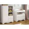 South Shore Heavenly Changing Table and Armoire with Drawers