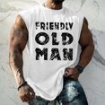 thumbnail image 2 of Summer Men's Solid Color Printed Sweat-absorbing Breathable Shoulder Expanding Sleeveless Vest L, 2 of 5