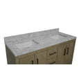 thumbnail image 4 of Peyton 60" Double Bathroom Vanity with Gray Oak Cabinet and Carrara Marble Top, 4 of 6