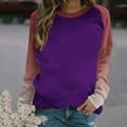 thumbnail image 2 of Tumotour Sweatshirt For Women Crew Neck Long Sleeve Side Split Tunic Pullover Tops Womens Fall Fashion 2024 Casual Patchwork Gradient Color Block Loose Soft Comfortable Pullover Tops, 2 of 5