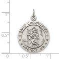 thumbnail image 3 of Sterling Silver Antiqued St. Christopher Medal, 3 of 4