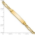 thumbnail image 3 of 14k Yellow Gold Bracelet ID Figaro 4.8 mm 7 in, 3 of 3