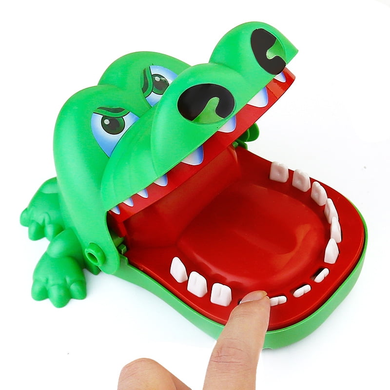 Large Mouth Crocodile Biting Finger Jokes Toys, Mini Crocodile Teeth Toys  Game for Kids, Funny Practical Table Game Toy, Chomping Alligator Teeth Fun  Family Tabletop Party Kids Toy 
