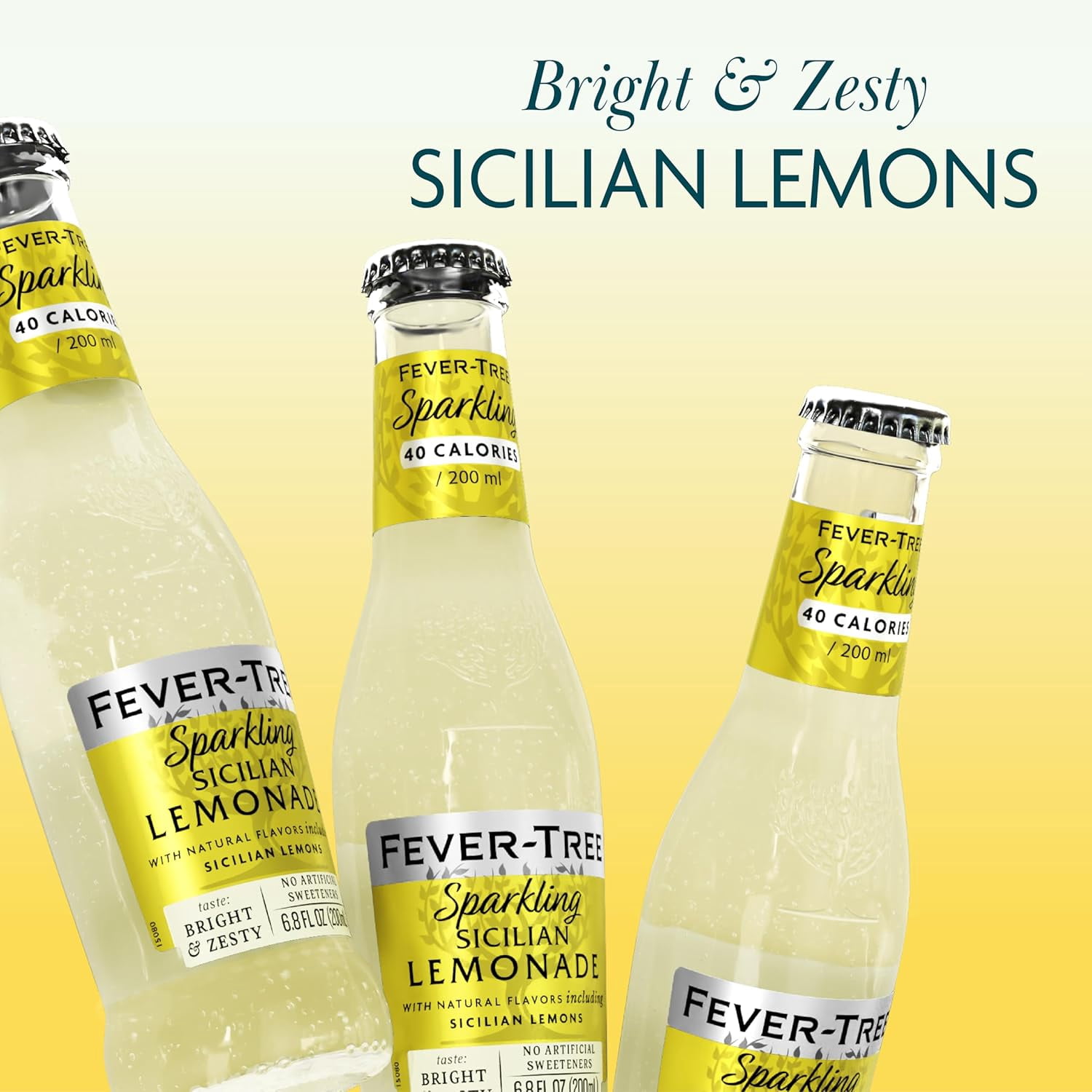 FEVER TREE - Sparkling Sicilian Lemon 4 Pack 27.2FO ( Pack of 6)