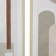 thumbnail image 4 of 24" x 36" Mid Century Modern Geometric Geometric Framed Wall Art with Brown Accents, by DecMode (3 Count), 4 of 7