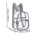 thumbnail image 3 of Mini Mochila Transparente de Pvc – Mochila Pequeña Homologada para Estadios, Ideal para Conciertos, Eventos Deportivos, Aeropuertos y Festivales. Cuenta con Dos Compartimentos con Cremallera, Es Impe, 3 of 7