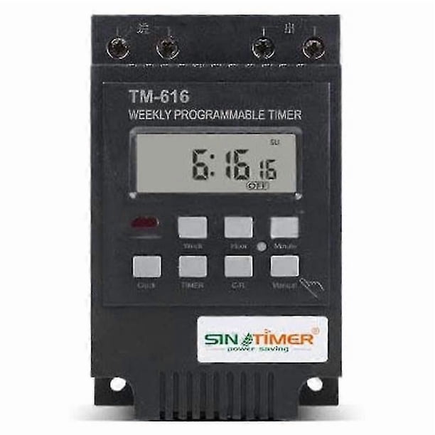 Programma Switch Tm616 30amp 4pins 7 Programmable Timer Din Rail Mount Timer Switch ...