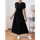 thumbnail image 4 of Vestido Informal de Corta para Mujer, con Bolsillos, Color Negro, Talla XL, 4 of 8