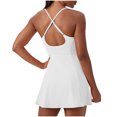 thumbnail image 5 of ZZwxWA Womens Athletic Dress Sleeveless Built-in Bra and Shorts with Pockets Exercise Tennis Dress Women's Naked Quick Drying Sports Dress Running Short Skirt, 5 of 6