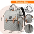 thumbnail image 4 of Eurhowing Baby Diaper Bag Backpack for Mom & Dad, Large Capacity Baby Bag with Stroller Straps & Insulated Pocket, Waterproof Diaper Backpack for Travel, Silver Gray, 4 of 7