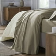 thumbnail image 5 of Superior Carmen 100% Cotton Relaxed Wash Bed Sheet Set, Queen, Taupe, 5 of 12